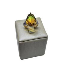 Anel folheado a ouro gota zircônias Aro 17 Anel folheado a ouro gota zircônias Aro 17