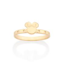 Anel Folheado a Ouro Rosto Minnie Rommanel 513425 Anel Folheado a Ouro Rosto Minnie Rommanel 513425
