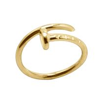 Anel Formato de Prego Prata e Prata com Banho WG Anel Formato de Prego Prata e Prata com Banho WG