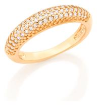 Anel Formato Pavê Com Três Fileiras Cravej 511812