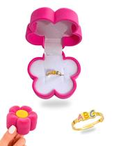 Anel Formatura Abc Infantil Regulavél Colorido Com Caixinha