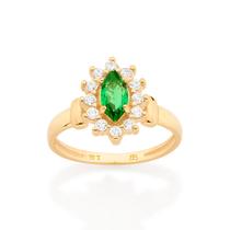Anel formatura banhado a ouro VERDE 513285 Rommanel