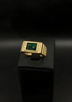 Anel Formatura Cravejado Feminino Moeda antiga