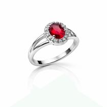 Anel Formatura Cristal Vermelho Cravejado Zircônia Banhado a Prata 925 TAMANHO: 13 Anel Formatura Cristal Vermelho Cravejado Zircônia Banhado a Prata 925 TAMANHO: 13