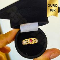 Anel Formatura Direito Ouro 18k Advogada Advogado Profissao Direito Anel Formatura Pedra Vermelha