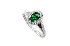 Anel Formatura Feminino Prata 925 Zircônia Oval