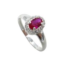 Anel Formatura Feminino Prata 925 Zircônia Oval