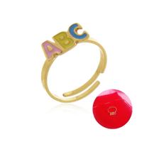 Anel Formatura Infantil Abc Colorido Menina Regulável Banho Anel Formatura Infantil Abc Colorido Menina Regulável Banho