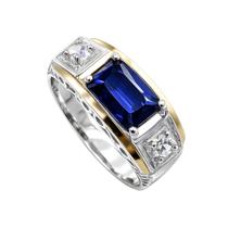 Anel Formatura Masculino Prata 925 Aplique Ouro 12k