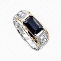 Anel Formatura Masculino Prata 925 Aplique Ouro 12k