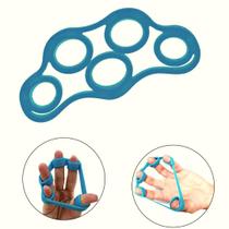 Anel Fortalecedor Exercitador Para Fisioterapia Extensor Elástico Resistencia Força Nos Dedos Mão Silicone Azul