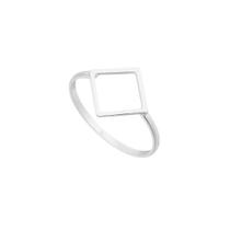 Anel Geométrico Losango Feminino Leve Delicado Prata 925 de lei Anel Geométrico Losango Feminino Leve Delicado Prata 925 de lei