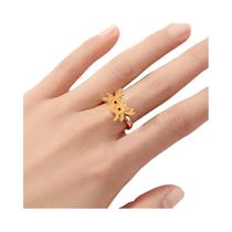 Anel Giratório Ajustável Borboleta Margarida Para Mulheres, Anel Anti-Stress Fidget, Presente Para