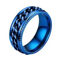 Anel Giratório De Aço Inoxidável De 8mm Para Homens, Joia De Moda, Fidget Spinner Para Casais