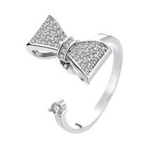 Anel Giratório De Cristal Luxuoso Em Forma De Borboleta Para Meninas, Joia De Moda Anti-estresse