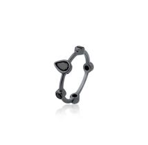 ANEL GOTA COM PONTO DE LUZ BANHADO A RÓDIO NEGRO - Joia Elegante e Sofisticada ANEL GOTA COM PONTO DE LUZ BANHADO A RÓDIO NEGRO - Joia Elegante e Sofisticada