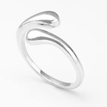 Anel Gota Lisas Prata Original Ajustavel Regulavel Delicado
