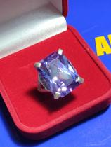 Anel Grande Prata 950 Modelo Pedrão 15 mm x 12 mm Peso 12 Gramas Pedras de Todos Cores