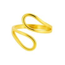 Anel Gutta Elegante Dourado Feminino Ajustável Anel Gutta Elegante Dourado Feminino Ajustável