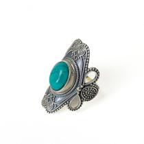 Anel Imponente Turquesa Prata de Bali 925 Anel Imponente Turquesa Prata de Bali 925