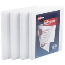 Anel inclinado Binder Avery Heavy Duty View 3 anéis de 0,5" branco