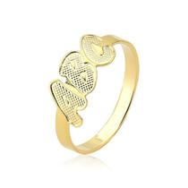 Anel Infantil ABC Folheado a Ouro 18k