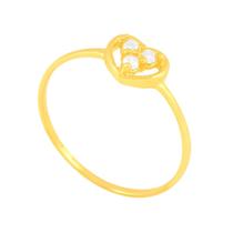 Anel Infantil em Ouro 18K Coração com Diamantes - AU5455 Anel Infantil em Ouro 18K Coração com Diamantes - AU5455
