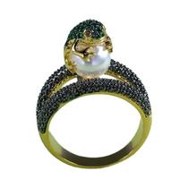 Anel Infantil Fofo Em Forma De Sapo Com Pérola Simulada, Presente De Aniversário