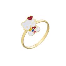Anel Infantil Hello Kitty Resinado Folheado a Ouro Anel Infantil Hello Kitty Resinado Folheado a Ouro