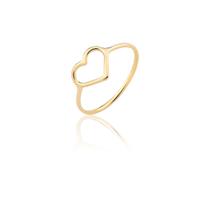 Anel Infantil Ouro Puro 18k Coração Vazado Amarelo A329 Anel Infantil Ouro Puro 18k Coração Vazado Amarelo A329