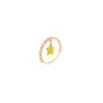 Anel Infantil Prata 925 Bolinha com Zircônia e Estrela do Mar Anel Infantil Prata 925 Bolinha com Zircônia e Estrela do Mar