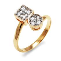 Anel Infantil Prata com Galeria e Zircônia Ouro 18K Anel Infantil Prata com Galeria e Zircônia Ouro 18K