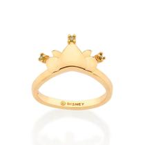 Anel Infantil Rommanel Disney Banhado Ouro Coroa Da Princesa Tiana 513462