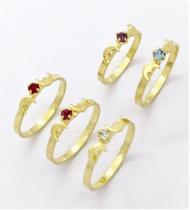 Anel Infantil Solitário Zirconia Meia Lua Banho De Ouro 18k 2318 Anel Infantil Solitário Zirconia Meia Lua Banho De Ouro 18k 2318