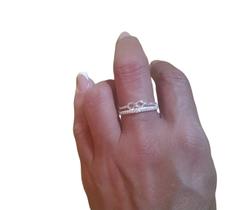 Anel Infinito Dois Em Um De Prata Legítima 925