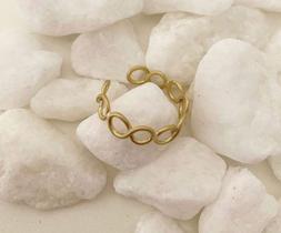 Anel infinito em ouro 18 k