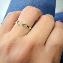 Anel Infinito Liso Folheado - Cod 756 F