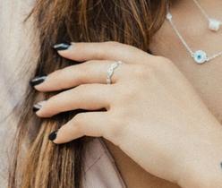 Anel Infinito Olho Grego resinado. Em prata 925 legitima