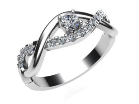 Anel Infinito Prata 950 Com Zirconia