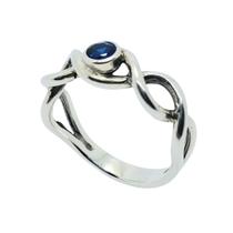Anel Infinito, Zircônia Azul, Prata 925 Anel Infinito, Zircônia Azul, Prata 925