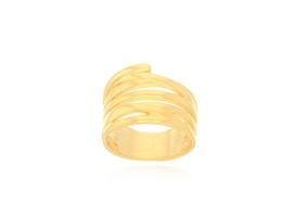 Anel irregular com banho de ouro 18K aro 21 Anel irregular com banho de ouro 18K aro 21