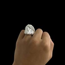 Anel Jesus Cristo 3d - Banhado A Prata 925