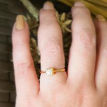 Anel Kira Com Microzirconias Cristais Folheado A Ouro 18K Anel Kira Com Microzirconias Cristais Folheado A Ouro 18K