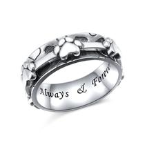 Anel Ladytree Always and Forever Paw Prata Tamanho 8