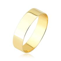 Anel largo LISO 5mm ouro PURO 18k maciço A68L5 Anel largo LISO 5mm ouro PURO 18k maciço A68L5