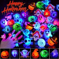 Anel LED de Halloween Light Up Rings Coluans 25 unidades para crianças