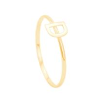 Anel Letra D em Ouro 18K - AU14184