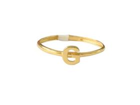 Anel Letra G Ouro 18k Ishizaki - 0.79