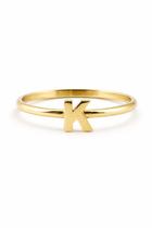 Anel Letra K Ouro 18k - 0.87 Anel Letra K Ouro 18k - 0.87