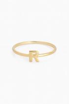 Anel Letra R Ouro 18k - 0.89 Cor:AmareloTamanho:21 Anel Letra R Ouro 18k - 0.89 Cor:AmareloTamanho:21